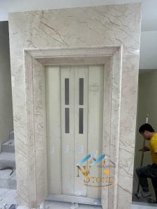 Đá marble Rosalight - ốp thang máy